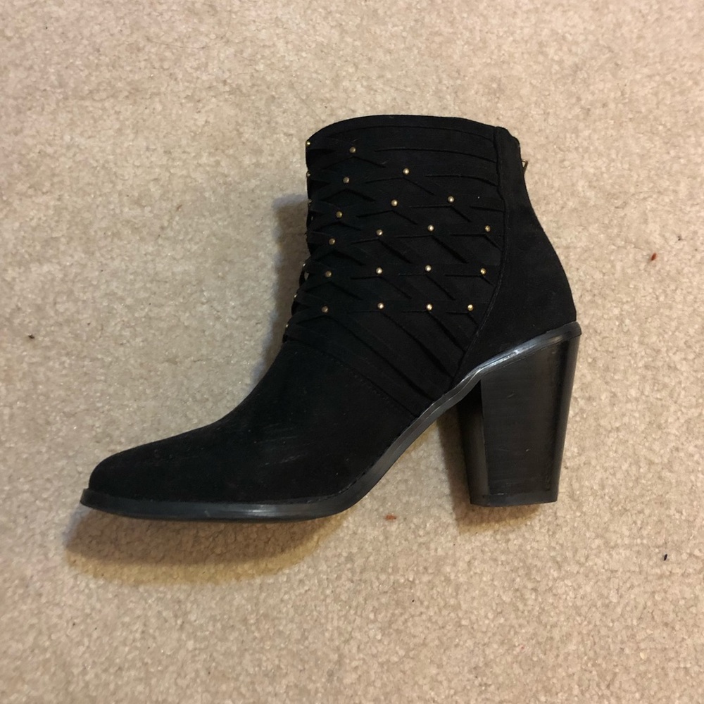 SOLD JustFab Studded Black Booties